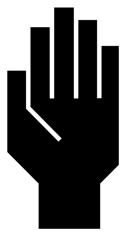 Black hand 4 clipart