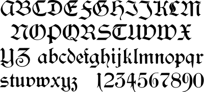 Black Letter clipart