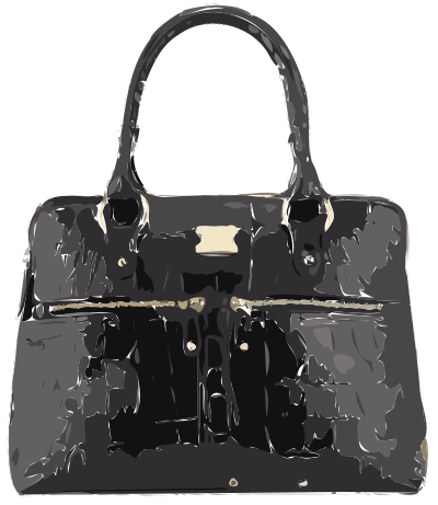 Black Lizard Zipper Bag No Logo clipart
