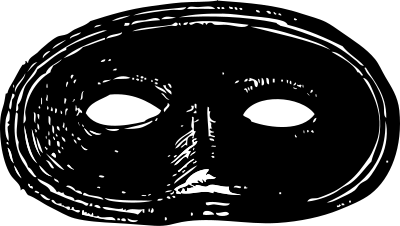 Black mask clipart