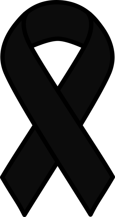 Black Melanoma Ribbon clipart