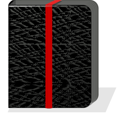 Black notebook clipart