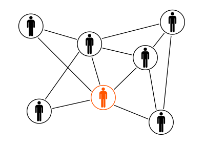 Black Orange Men Cloud clipart
