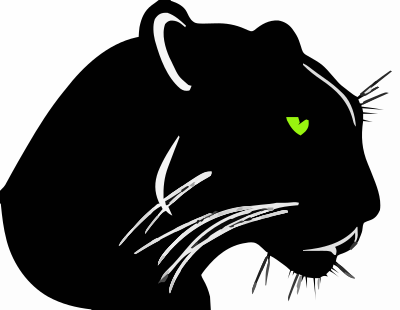 Black panther face clipart