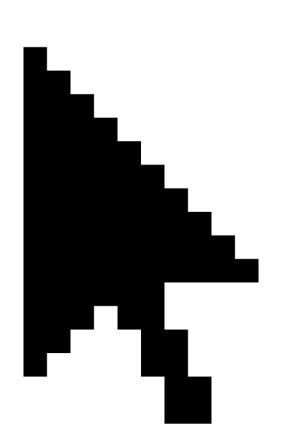 Black Pixel Mouse Cursor Arow (Fixed) clipart
