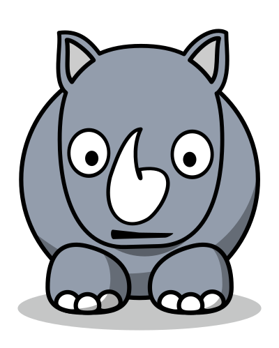Black rhino clipart