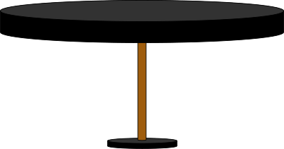 Black Round Table clipart