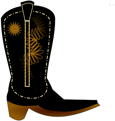 Black santiag clipart
