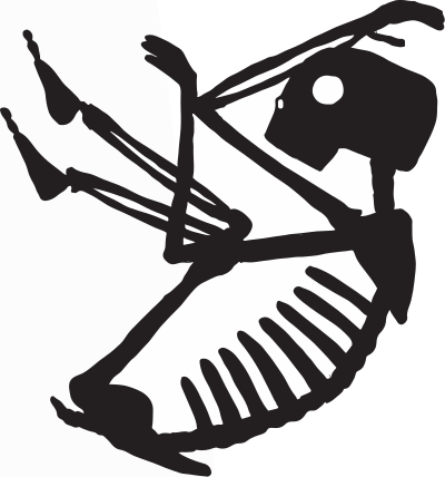 Black skeleton clipart
