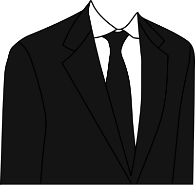 Black suit clipart
