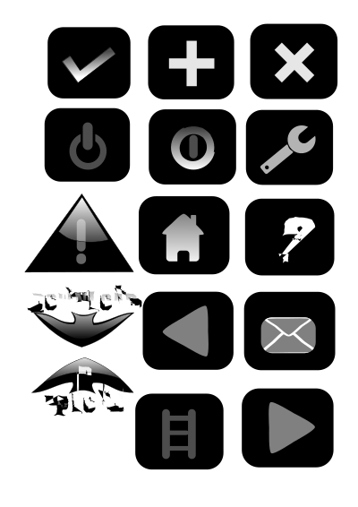 Black torn ed Buttons clipart