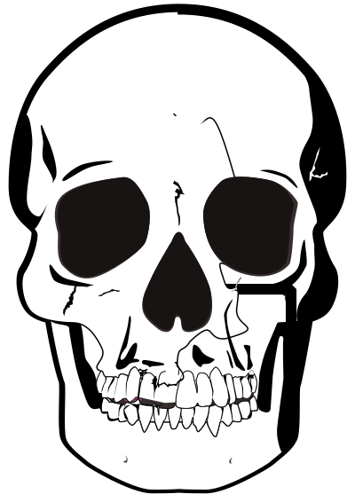 Black & White Skull clipart