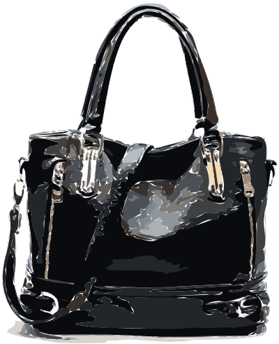 Black Zipper Bag NO LOGO clipart