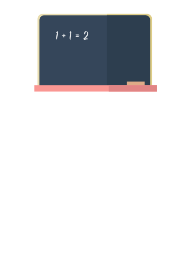 Blackboard flat design style clipart