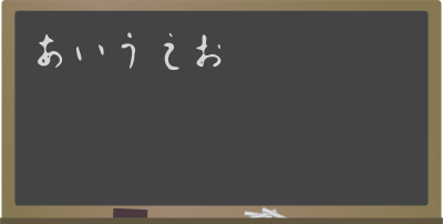 Blackboard with Hiragana clipart