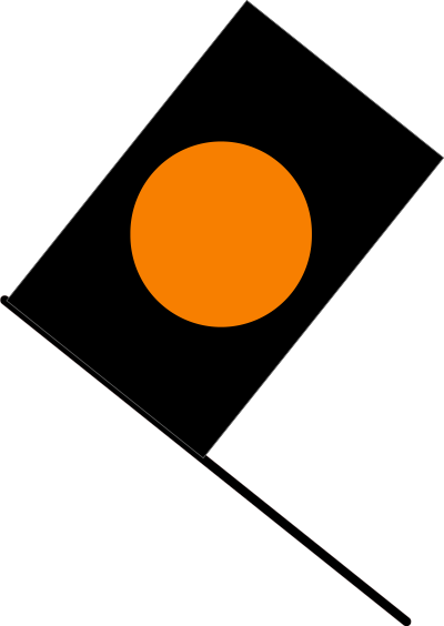 Black/orange flag clipart