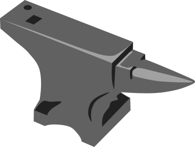 Blacksmith and tools clipart