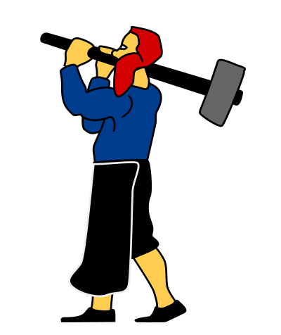 Blacksmith with beard clipart