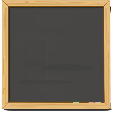 Blank chalk board clipart