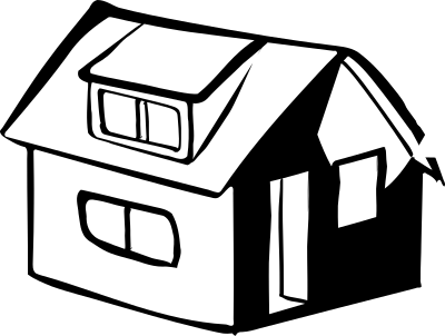 Blank detached house clipart