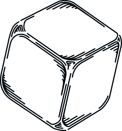 Blank die (outline) clipart