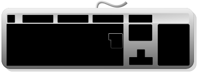 Blank Generic Keyboard clipart