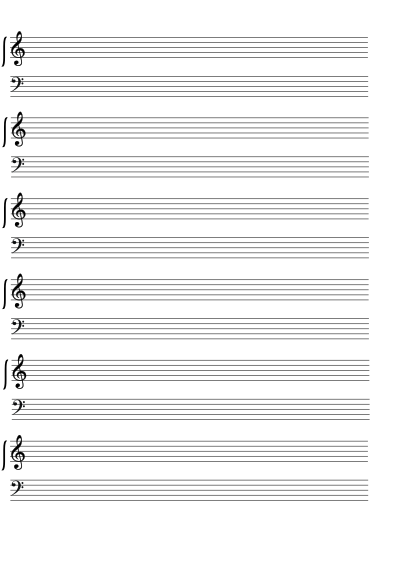 Blank Piano Partition clipart