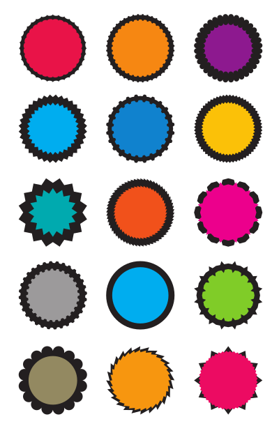 Blank stickers and labels clipart