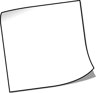 Blank sticky note 1 clipart