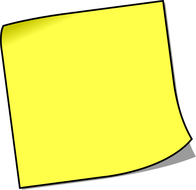 Blank sticky note clipart