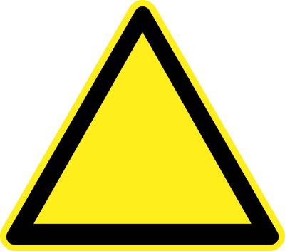 Blank Warning Sign clipart