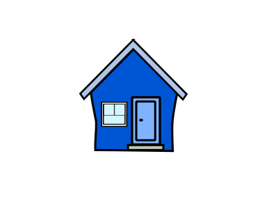 Blaue haus clipart