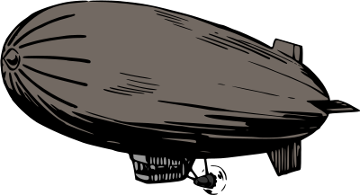Blimp (coloured) clipart