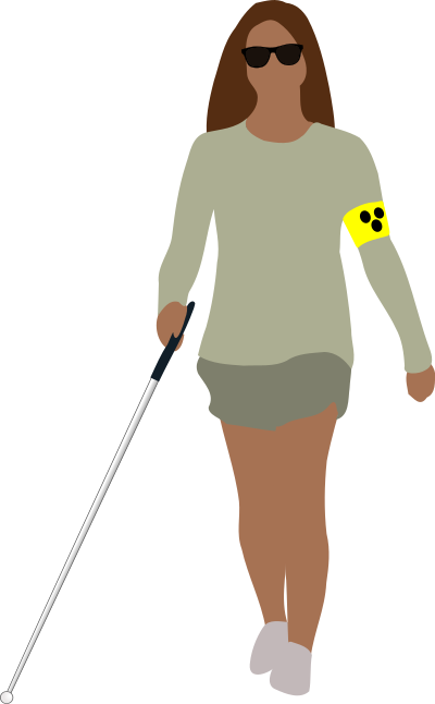 Blind woman clipart