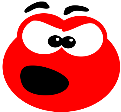 Blob angry clipart