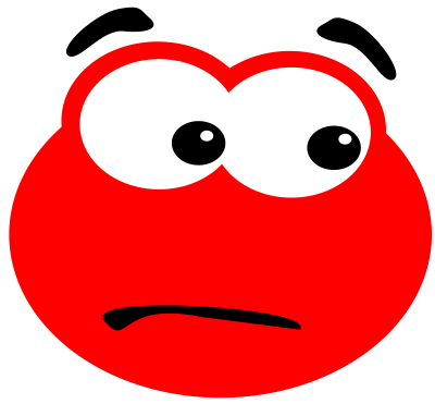 Blob doubting clipart