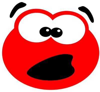 Blob surprised clipart