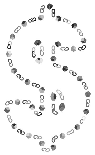 Blockchain Dollar Sign clipart