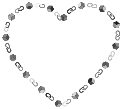 Blockchain Heart clipart