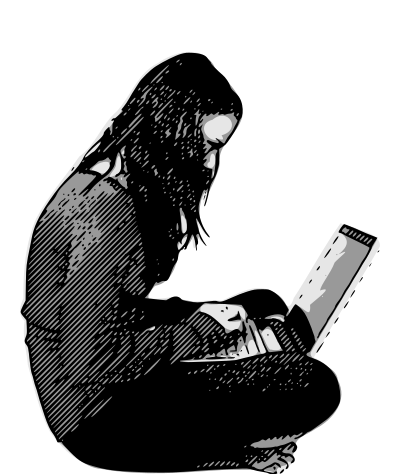 Blogging Girl clipart