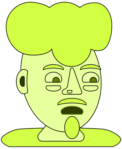 Blond 3/4 View (remix) clipart