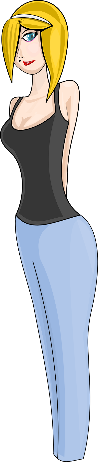 Blond girl clipart