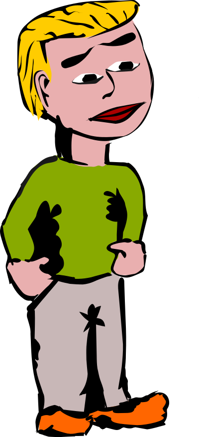 Blond haired man clipart