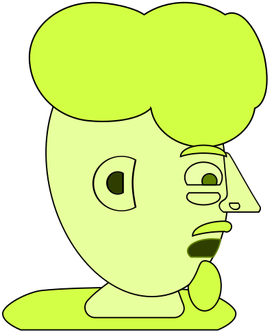 Blond Side View (remix) clipart