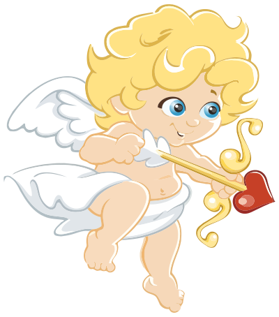 Blonde Cartoon Cupid clipart