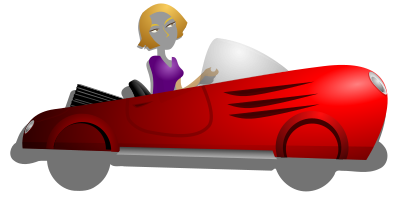 Blonde Female Driver clipart