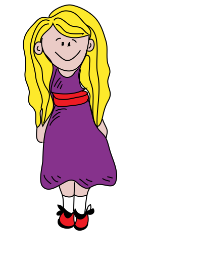 Blonde girl clipart