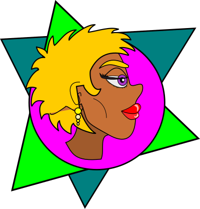 Blonde New Wave Girl clipart