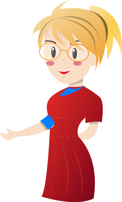 Blonde red dress clipart