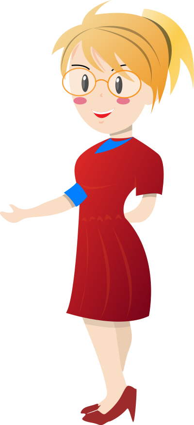 Blonde Red Dress clipart